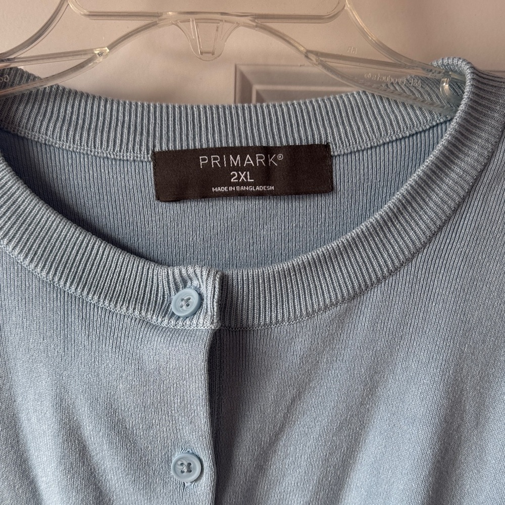 Primark Sky Blue Short Sleeve Button-Up Cardigan - Picture 2 of 3